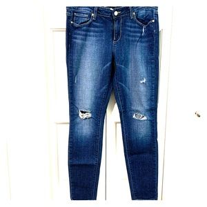 Paige skinny ankle distressed jeans